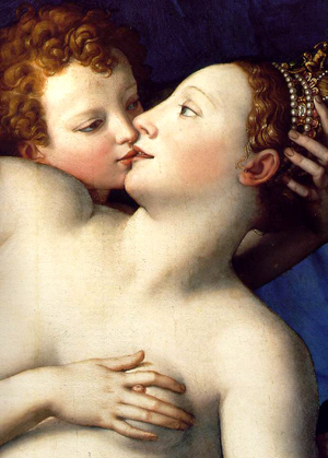 Allégorie de Vénus par Bronzino (détail)-  The National Gallery, Londres.